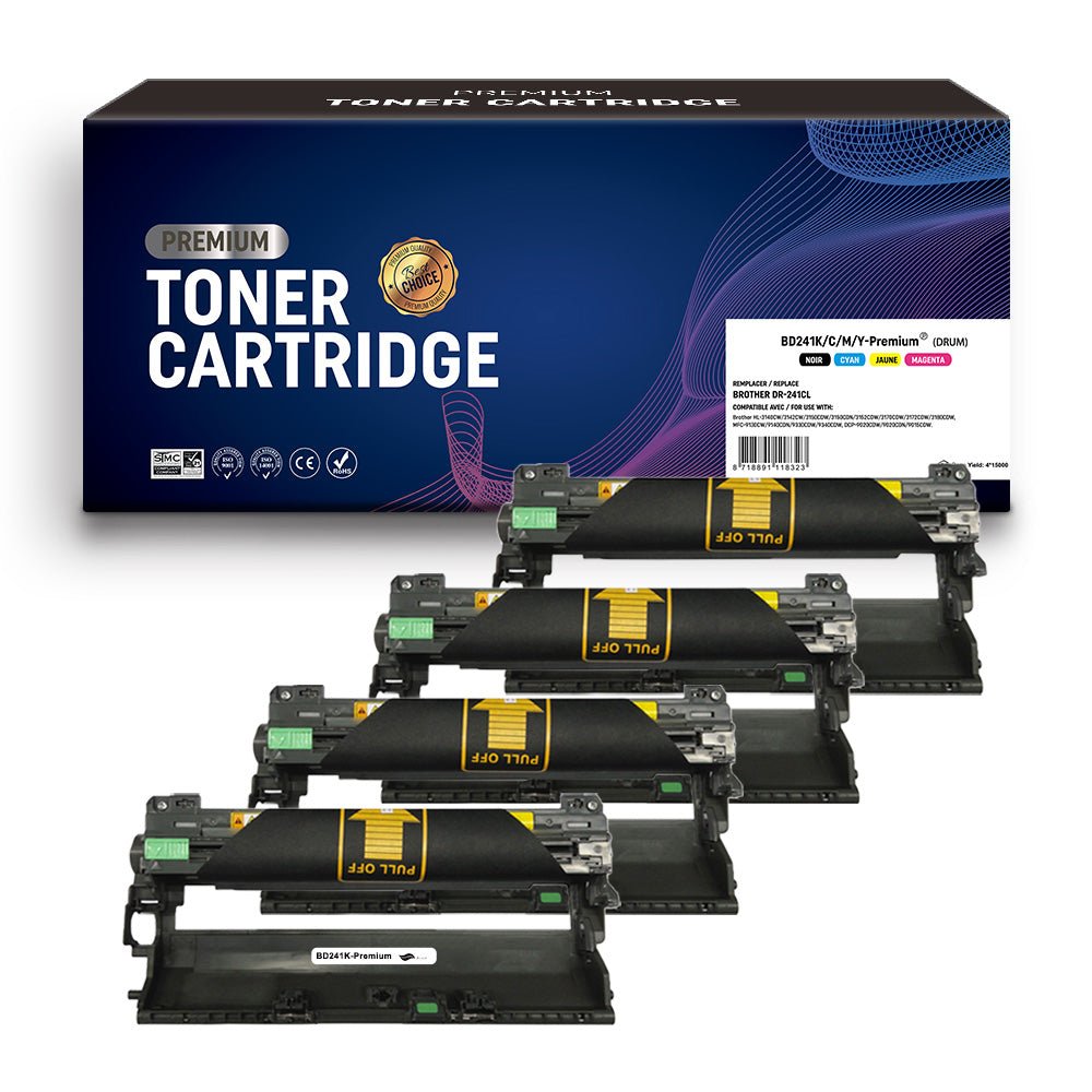 Cartouche de toner Compatible Brother DR-241CL C/K/M/Y 15000pages - KERA FRANCE Cartouche de toner Compatible Brother DR-241CL C/K/M/Y 15000pages - KERA FRANCE